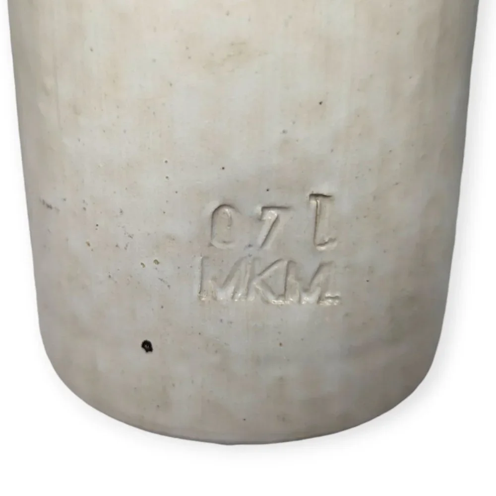 Vintage Jim Beam Off White Pottery Container